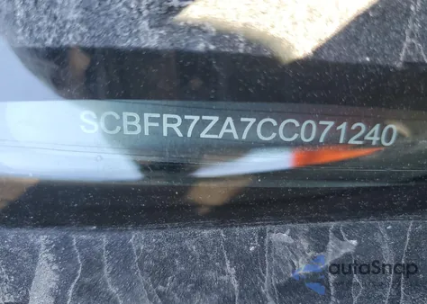 2012 Bentley Continental Gt z USA, uszkodzony, nr VIN SCBFR7ZA7CC071240